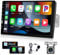 Hodozzy Single Din Car Stereo with Apple Carplay Android Auto 9 Inch HD Touchscreen Bluetooth Car Radio,Support FM/AM Radio MirrorLink SWC USB EQ,1 Din Car Multimedia Player with Reversing Camera/Mic