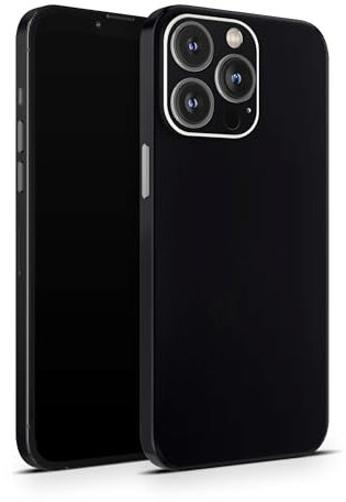 Skins4u Schutzfolie Skin Cover Skins Design Folie Kratzerschutz kompatibel mit iPhone 12 13 14 15 16 Mini Pro Pro Max (Schwarz)