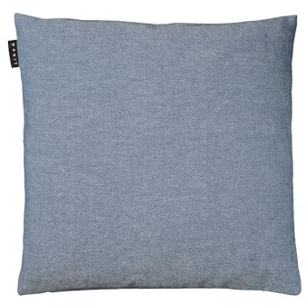 LINUM Pepper Premium Kissenhülle 50x50 cm, 100% Baumwolle, Maschinenwaschbar, Tiefseeblau