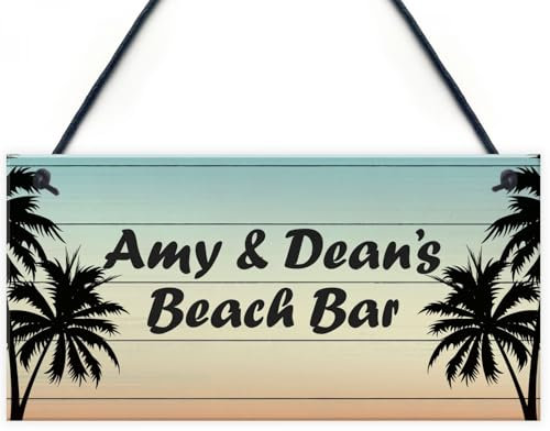Cartel de madera Decoración de bar de playa personalizada y novedosa para el hogar Decoracion hogar