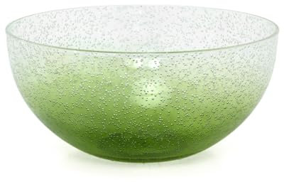 Carousel Home Green Bubbles Large Salad Bowl | Garden Picnic Kitchen Plastic Serving Bowl | Outdoor Dining Tableware Serving Dish - 25x12cm