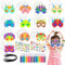 Masken zum Bemalen Kinder Dinosaur Mask Tiermasken zum Bemalen Masken Basteln Kinder Dino Maske Animal Masks Set mit Dinosaurier Tattoo Aufkleber für Dschungelparty Allerheiligen Verkleidungsparty