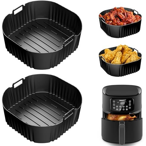 Silicone Shape Air Fryer Accessories for Philips Airfryer 5000 Series XXL, 2x Baking Mould with 1 Silicone Oil Brush for Philips Air Fryer 7.2 L, Dishwasher Safe