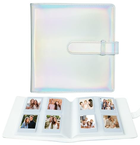 256 Pockets Photo Album for Fujifilm Instax Mini LiPlay 12 11 90 70 9 8+ 8 7S Instant Camera/Mini Link SP-1 Printer, Polaroid Snap Touch PIC-300 Z2300 Mint Camera Printer (Magic Silver)