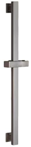 Mozzeilee Quadratische Duschstange, 60 cm, SUS304 Edelstahl, Wandmontage, Duschschiebestange, 360° drehbar, verstellbar, Duschkopfhalterung für Badezimmer (gebürstetes Grau)