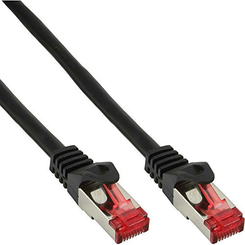 InLine S-STP/PIMF Cat.6 3.0m - Cable de Red (3 m, RJ-45, RJ-45, Negro)