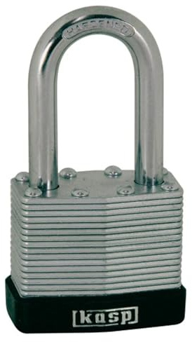 Kasp 130 Laminated Steel Padlock - 40 x 40 Millimeters - Long Shackle
