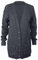 New Womens Everyday Long Sleeve Button Top Ladies Chunky Aran Cable Knit Grandad Cardigan Dark Grey Size 16