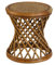 Korb-Outlet Rattan Hocker gekreuzt Rattanhocker Fußhocker Rund Schemel Beistell-Hocker (Vintage Braun)