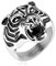 BlackAmazement Unisex Edelstahl Ring Tiger Raubtier Raubkatze Massiv Biker Silber Herren Biker (63 (20.1))