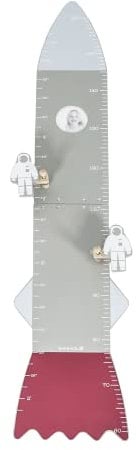 EverEarth Messlatte Rakete aus nachhaltigem Holz – Mehrfarbige Wachstumsskala für Kinderzimmer – Umweltfreundliches und dekoratives Lernspielzeug – EE33769
