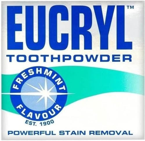 2 x Eucryl 50g Smokers Freshmint Toothpowder by Eucryl