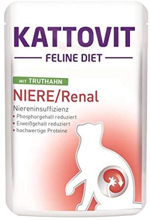 Kattovit Feline Diet Niere/Renal Truthahn, 85 g - 24 stück