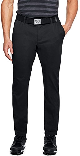 Under Armour UA Showdown Taper, elegante Golfhose mit optimaler Bewegungsfreiheit, komfortable Sporthose mit 4-Pocket Design Herren, Black / Steel Medium Heather / Black , 35/32
