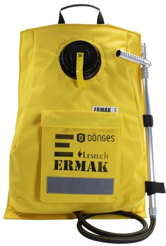 Dönges Löschrucksack Ermak, 25 l (Waldbrand Feuerlöschrucksack Feuerlöscher Feuerlöschgerät Handfeuerlöscher Vegetationsbrand Ermak) Schlauchlänge: 100 cm/Reichweite: 5-10 m