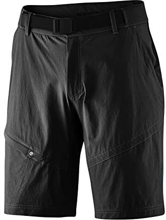 Gonso Arico, Kurze Herren Fahrradhose, 2in1 Bikeshorts mit Stretcheinsatz über dem Gesäß, Einknöpfbare Radunterhose mit Relax Gel Comfort Sitzpolster, Weite Passform, PFC-Frei, Schwarz, Gr. 3XL