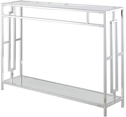 Convenience Concepts Town Square Konsolentisch, Chrom, Klarglas/Chromgestell
