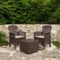 Dmora - Outdoor-Lounge-Set Napoli, Gartenkomposition mit 2 Sesseln und 1 Aufbewahrungstisch, Lounge mit Rattan-Effekt, 100 % Made in Italy, Braun