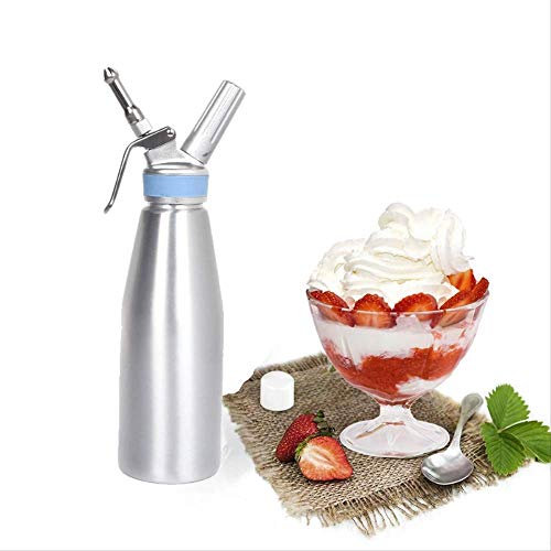 NRYBH Sifone da Cucina Panna Dispenser per Panna Montata Crema Schiumogena 1000ml Macchina per Panna Montata Portatile con 3 Punte in Acciaio Inossidabile