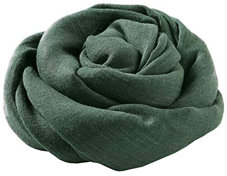 Damen-Schal, elegant, Leinen, leichte Stola, Strandtuch, Gaze, Pashmina Gr. Einheitsgröße, #01 Grün