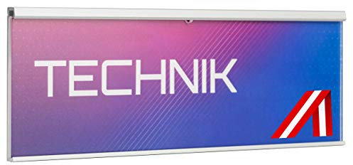 SCHILDER Systeme 1 Stück MODO Türschild | Silber eloxiertes Namensschild | 2 mm Anti-Reflex Acrylscheibe | einfache Klebemontage | werkzeugloser Textwechsel | 105 x 54 mm