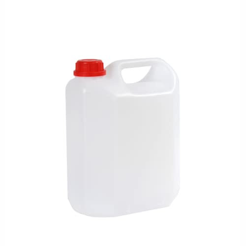 Garrafa bidón plástico 5 litros homologado ADR Transparente Boca Ancha Ideal para Agua Gasolina químicos depósito Aire Acondicionado Camping Furgoneta Camper