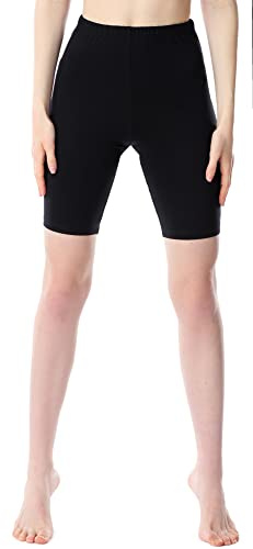 Bellivalini Damen Kurze Leggings aus Baumwolle BLV50-200 (Schwarz, M)