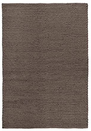 Qiyano Teppich Naturfaser Wolle - Geflochten Zopfmuster im Hygge Wohntrend, Skandinavisch, Boho, Modern, Einfarbig - Wohnzimmer, Schlafzimmer, Büro - Farbe: Taupe, Größe: 120 x 170 cm