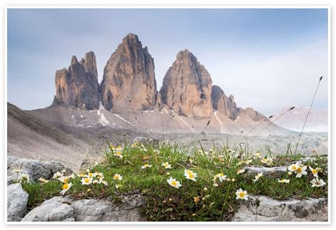 Drei Zinnen, Dolomiten Poster von Markus Kapferer 90 x 60 cm Wandbilder Wanddeko