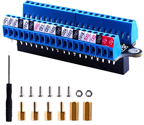 XTVTX Micro GPIO Terminal Block Breakout Board Modul, GPIO Expansion Board Micro Connector für Pi 4B/3B+/3B/2B