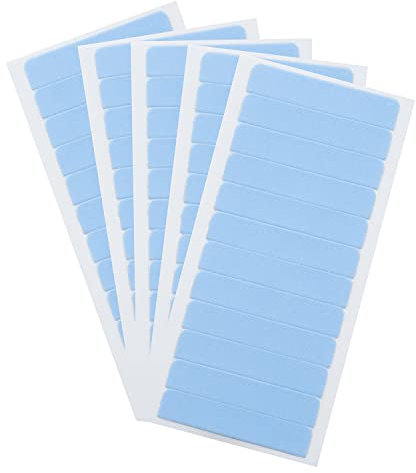 LONGTIME HAIR® 4x0.8 cm 60 Stück Ersatztapes Klebestreifen für Tape Hair Extensions | Starke Klebekraft für Extensions | Ersatz Tapes für Haarverlängerungen | Doppelseitiges Klebeband Extra Stark