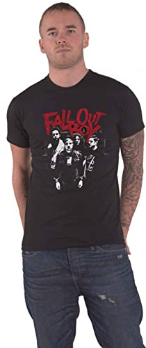 Fall Out Boy T Shirt Save Rock and Roll Band Logo Official Mens Black M