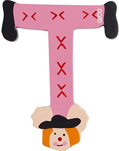 Holzbuchstaben Name Kinderzimmer groß Deko für die Tür, lustige Clowns, A-Z, Höhe ca. 9 cm, Holz Buchstabe 7361 (T)