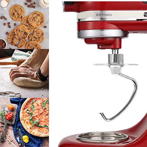 Welikekitchen Knethaken aus Edelstahl für KitchenAid Küchenmaschinen mit kippbaren Motorkopf