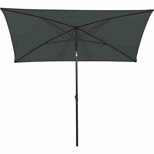 Siena Garden City Mittelstockschirm anthrazit/grau 140x210cm Gestell Stahl anthrazit, Bezug 100% Polyester, 160g/m² grau, Lichtschutzfaktor UPF 50+