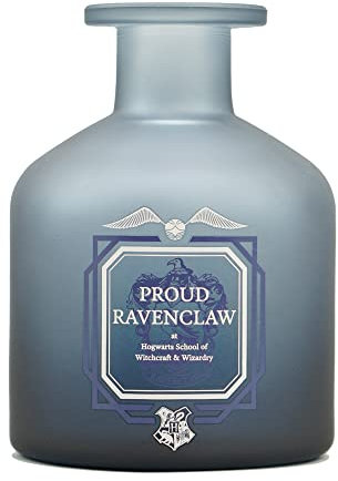 Half Moon Bay | Vase à Fleurs Harry Potter Serdaigle | Vases en Verre pour Fleurs | Décoration de Chambre Harry Potter et décoration Harry Potter | Vase Bleu pour Fleurs | Cadeaux Harry Potter pour