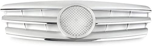 EMFAL Radiator Grille se Ajusta para Mercedes Be-NZ C-Class W203 C280 C320 C240 C200 2000-2006,Coche Rejillas Frontales Parachoques Delantero Capó Delantero del Rayas Partes Repuesto