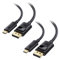 Cable Matters 2-Pack, 32.4Gbps USB C a DisplayPort 1.4 Cable 1.8m Soporte 8K 60Hz/4K 240Hz (Thunderbolt 4 a DisplayPort, Display Port a USB C Cable) Negro para iPhone 15 MacBook XPS