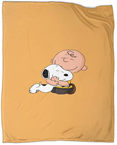 Snoopy Fleece Decke Flauschige Flanelldecke Kuscheldecke Plüsch Fleecedecke Wohndecke Sofadecke Weiche Warm Überwürfe Couchdecke 40x50inch(100x130cm)