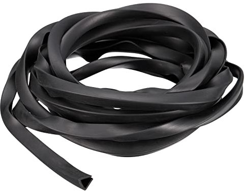 sourcing map U-Kanal-Kantenverkleidung, 3,5 m Länge, Gummidichtung, Kantenschutz, flache Passform für 7,5–8 mm Kanten, (7/16 Zoll B x 15/32 Zoll H) schwarz