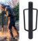 YUENFONG T-Post Pfahlramme, Handramme für bis Ø70mm Robuster Stahl Pfostenramme Hand-Ramme für Weidezaunpfahl Metallpfahl Weidezaun mit 48cm Griff Zaunpfahlramme Zaunramme, Anthrazit
