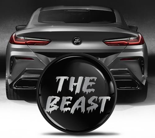 Biomar Labs Kompatibel mit BMW Emblem 51148219237 Kofferraum Abzeichen 74mm Heckklappe Schwarz Silber Beast EZ 26
