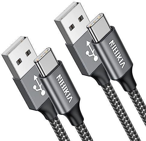 Cable USB C, [2Pack/3M+3M] Cable USB Tipo C Nylon Carga Rápida y Sincronización Cargador Tipo C para Samsung Galaxy S22 S21 S20 S10 S9 S8 Plus, Note 10 9 8, A71 A53 A33 A20 USW