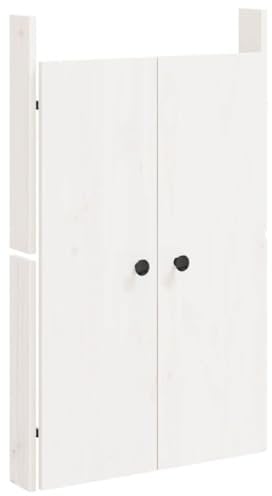 vidaXL Puertas de Cocina Exterior Madera Maciza Pino Blanco 50x9x82 cm