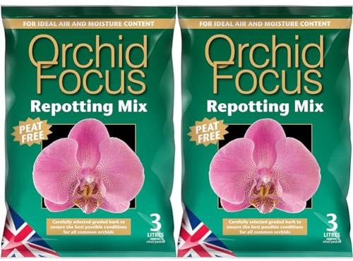 Growth Technology Ltd MDOF3 Orchid Focus Repotting Mix 3 Litre, brown (Pack of 2)