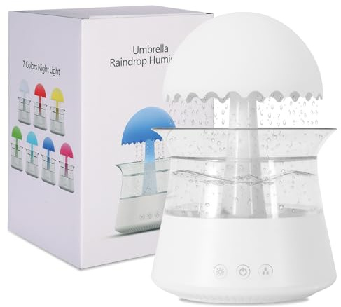 Luftbefeuchter, 450ML Luftbefeuchter Kinderzimmer, luftbefeuchter schlafzimmer,BPA-Frei, Auto Abschaltung, Leicht zu Reinigender Humidifier für Büro, Pflanze (06 Weiß)