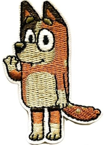 Hobbies and Patch Iron On Embroidered Patch Bingo Heeler Play Time Dog Red Cartoon Iron On Sew On Decoration Backpack Sweatshirt Knit Bag Jacket Jeans Applique