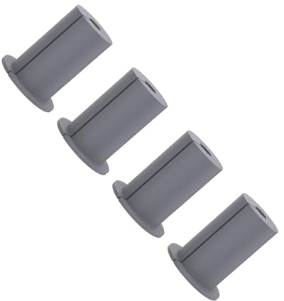 4 Stück Gummi-Kabeldurchführung durch Tülle, 2,5 cm Ethernet-Kabeldurchführung, Kabelführungsset für Zuhause und Draußen (Grey)