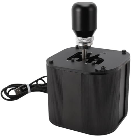 USB Simulator Schalthebel, Plug and Play Rennschalthebel mit Komfortablem Griff, WRC EST LFS, für G29 G27 G25 G920 T300RS GT Lenkrad und Andere Rennspiele