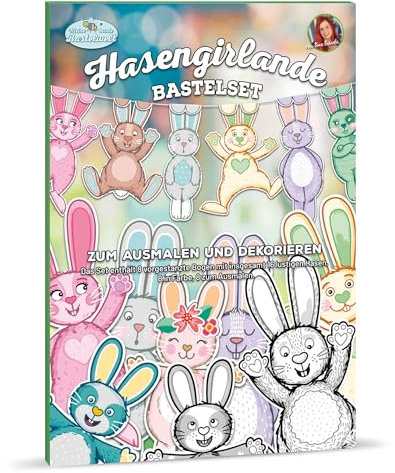 Bine Brändle - Hasengirlande Bastel-Set - zum Ausmalen und Dekorieren